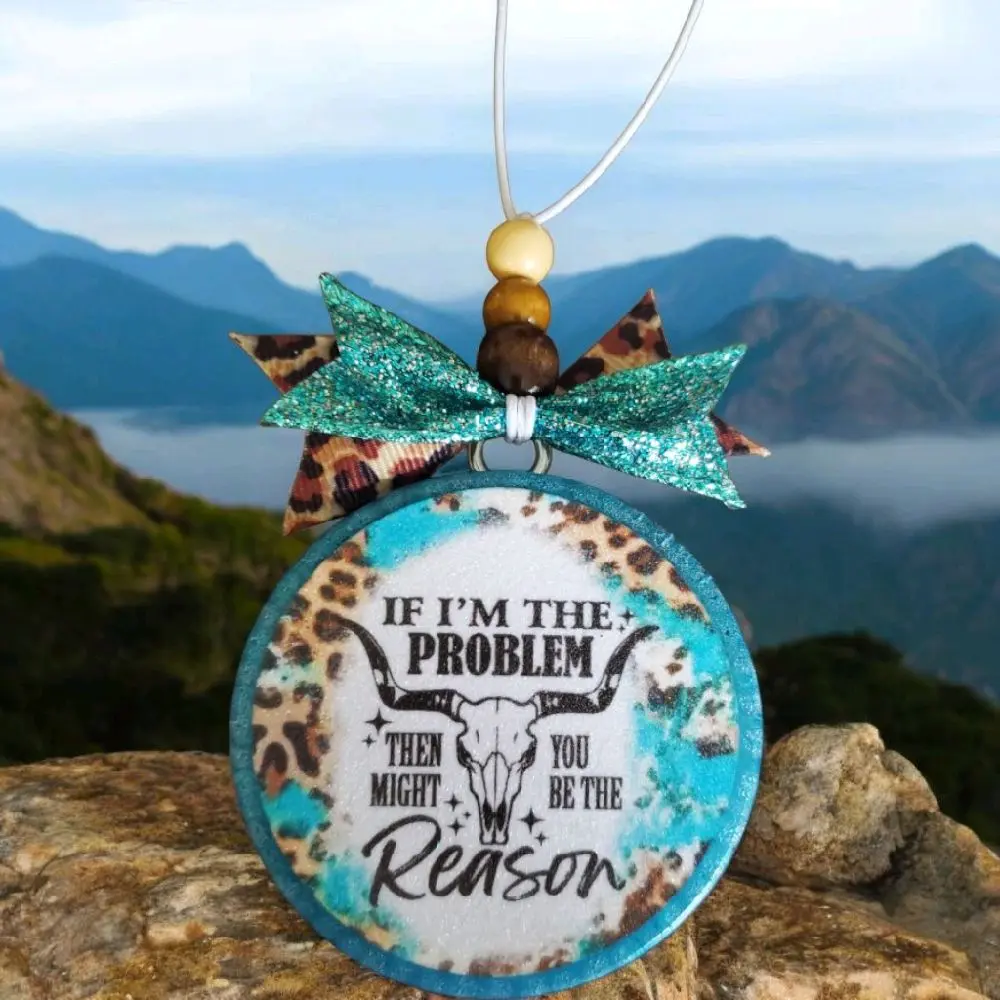 Car Freshie - Handmade Car Freshener with Colorful Design, Personalization Options, Lasts Up to 30 Days, Features "If I'm The Problem" Text