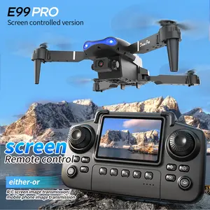 NEW E99 MAX Upgrade Edition Drone With Remote Control With Screen/without Screen, Dual Camera, Obstacle Avoidance, Brushless Motor, Foldable Arms, Ldeal For Night Flying