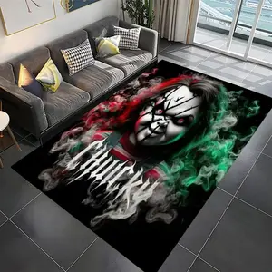 Chucky (9) Stylish and creative printed pattern doormat for hallways, bathrooms, and entryways.  Home decor for living rooms, bedrooms, and bedside areas.  Suitable as Halloween, Christmas, or