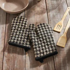 Black Check Oven Mitt Black Check Oven Mitt