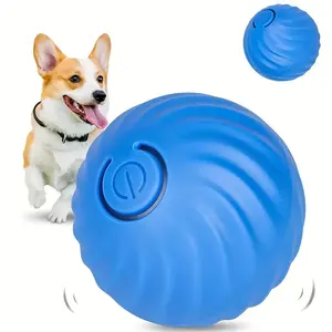 [Rechargeable Bouncing Ball] USB Rechargeable Silicone Bouncing Ball for Pets - Interactive Automatic Obstacle Avoidance Toy for Medium Breeds with Built-In Rechargeable Lithium Polymer Battery, Up to 36V Elastic herding Electric
