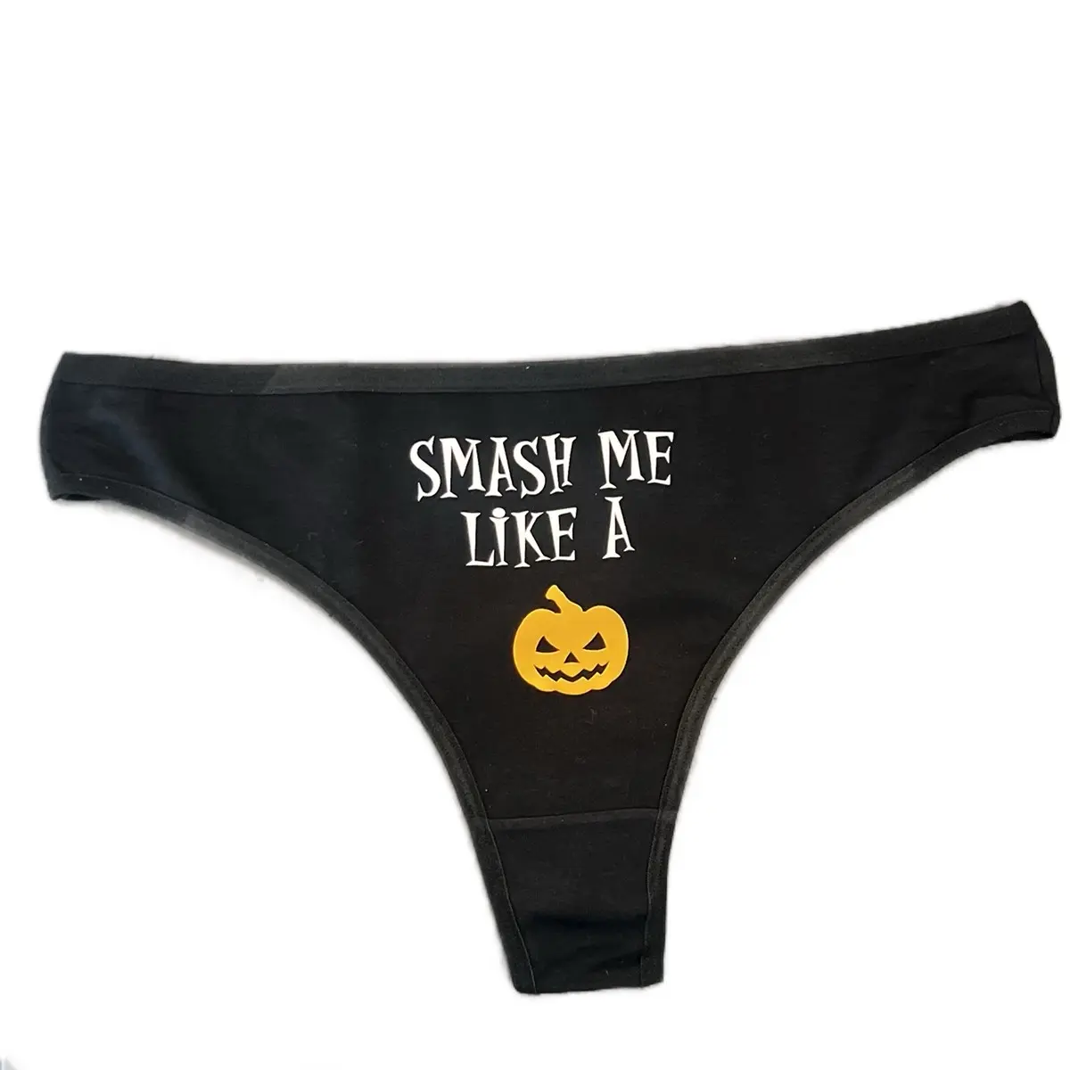 Pumpkin Smash Thong Panty for Women - Novelty Halloween Costume - Panties, Womenswear