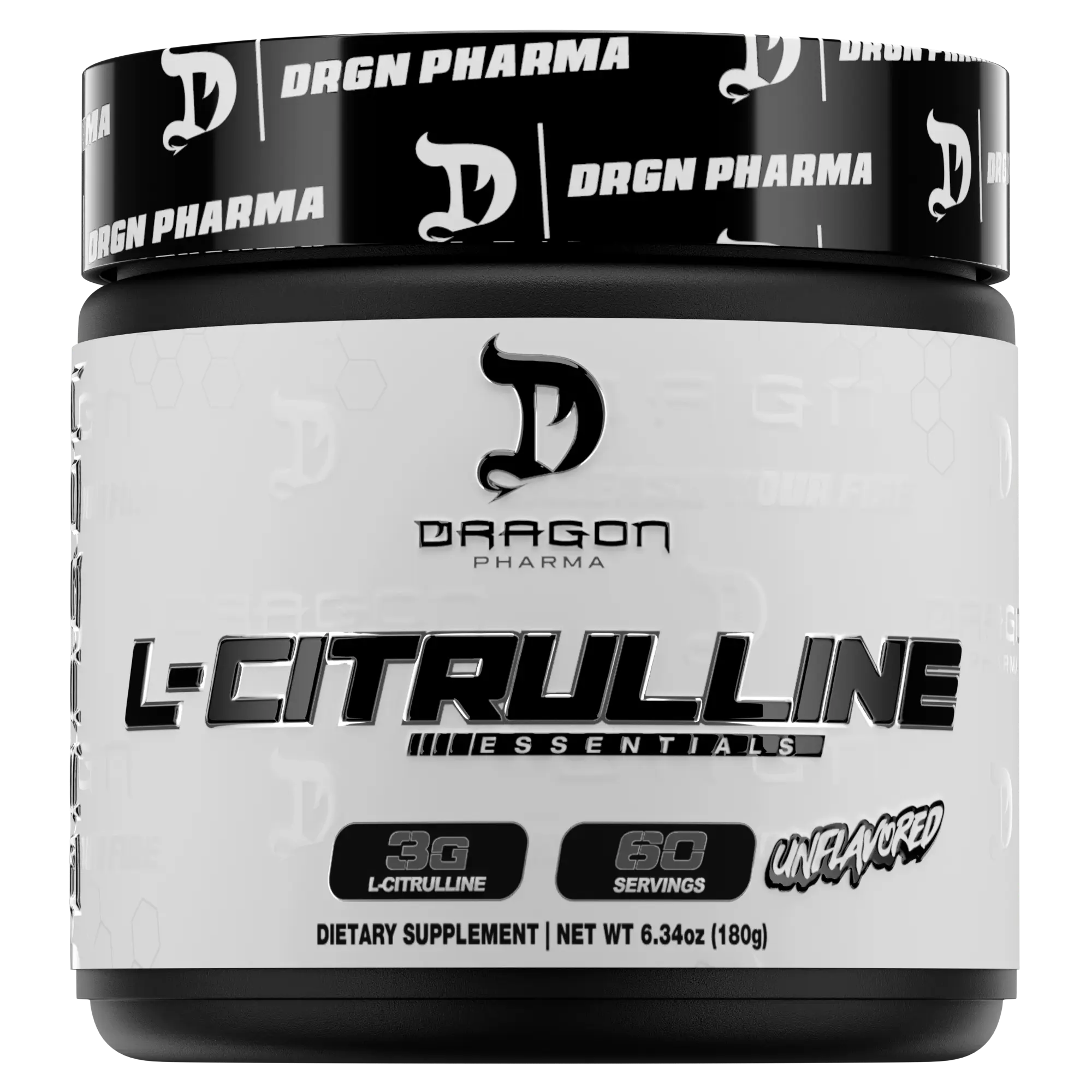 Dragon Pharma L-Citrulline - Muscle Volume Boost & Endurance - 60 Servings - Unflavored