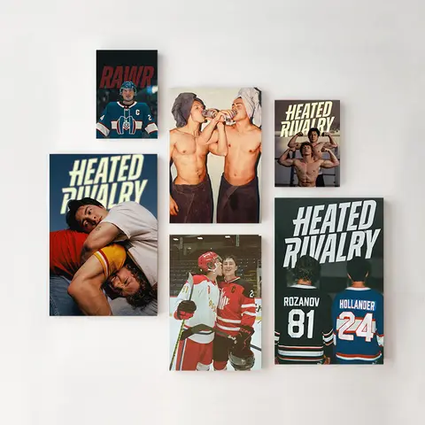 Heated Rivalry Poster Connor Storrie & Ilya Rozanov Hollanov Canvas Wall Art Solid Wood Frame Waterproof Artwork for Living Room Bedroom Office Decoration