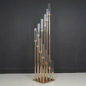 2 PACK | 57“ Tall 12 Arms Cluster Candle Holder Decor Glass Room Ornaments