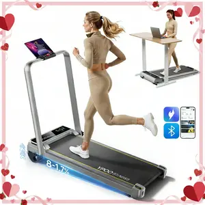 ypoo fitness  portable Treadmill  2-in-1 Under Desk walking pad treadmills with Manual Incline – Walking & Running Cozy Cardio for Home and Office colorful handrail display remote control WFH  at home gym equipment indoor mini exercise equipment