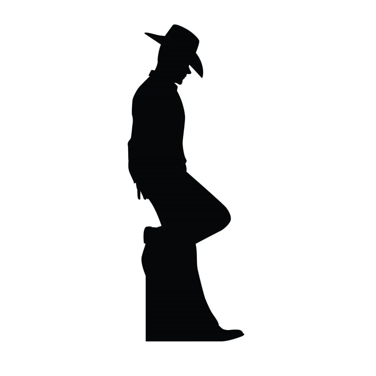 212 MAIN Advanced Graphics 1-Piece Life-Size Free-Standing Cowboy Leaning Silhouette Cardboard Cutout - 72x26 in, Easel Back Stand, for Party Decor, Home Users, Home Supplies
