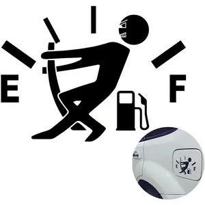 Funny Car Stickers High Gas Consumption Decal Fuel Gauge Empty Stickers (Black)