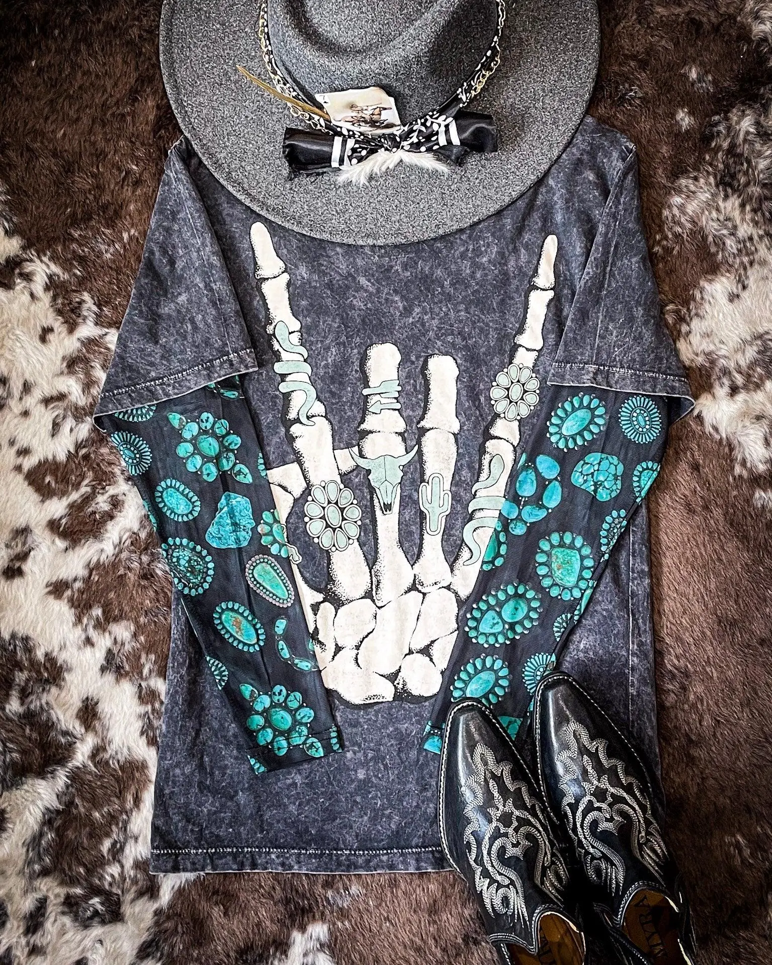 Sterling Kreek - Forever in Turquoise Mesh Top