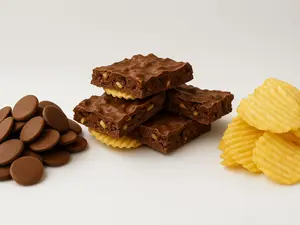 Chocolate Covered Potato Chips Bark Sweet & Crunchy Snack Treat