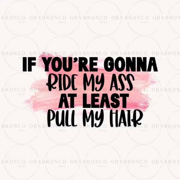 If You're Gonna Ride My Ass At Least Pull My Hair Decal