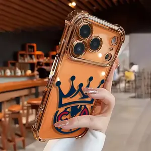 Liga MX Themed Cellphone Casing - Electroplated Transparent TPU, Airbag Shockproof Protective Cover, Simple Fashionable Soft Accessory for iPhone 17,16,15,14,13,12,11 Pro Max Devices
