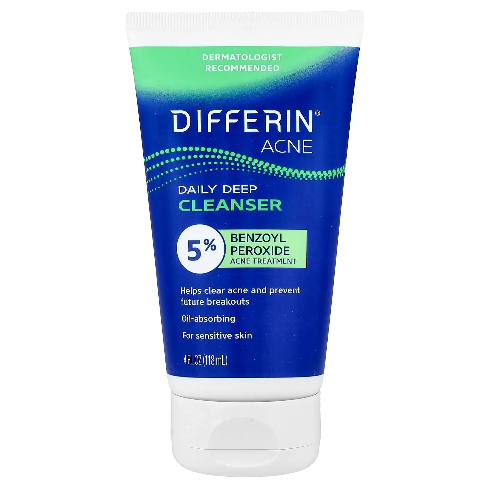 Differin Daily Deep Cleanser, Sensitive Skin, 4 fl oz (118 ml) | HSA/FSA Eligible