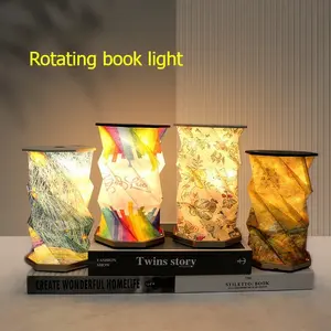 Creative Folding Rotating Book Lantern – LED Ambient Light for New Year & Year of the Horse, Unique Graduation Gift for Students, Corporate Event Souvenir, Chinese New Year Decor for Gift Lovers, Asian Aesthetic Vibe