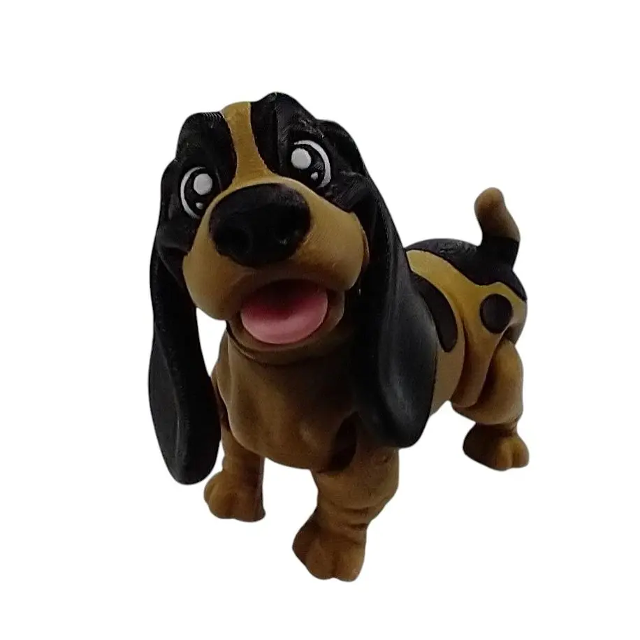 Artistic Bloodhound Dog 3D-Printed Articulating Figurine, Home Decor Statue for Home Supplies Display