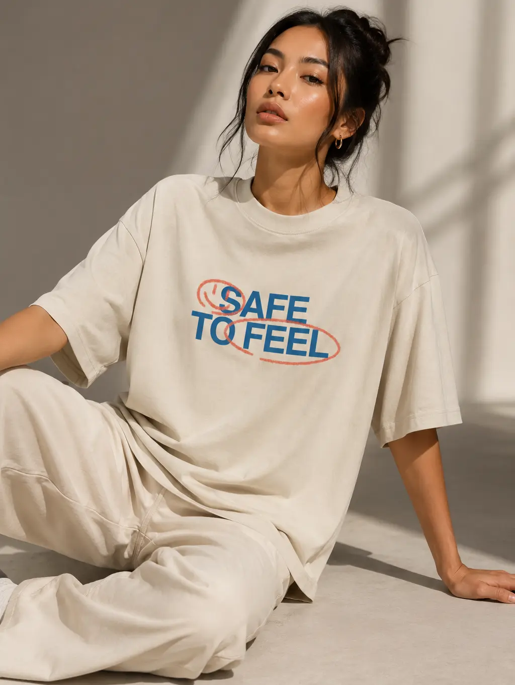 gac nation Unisex Heavyweight Graphic Streetwear Feel Tee    - Mild Apricot