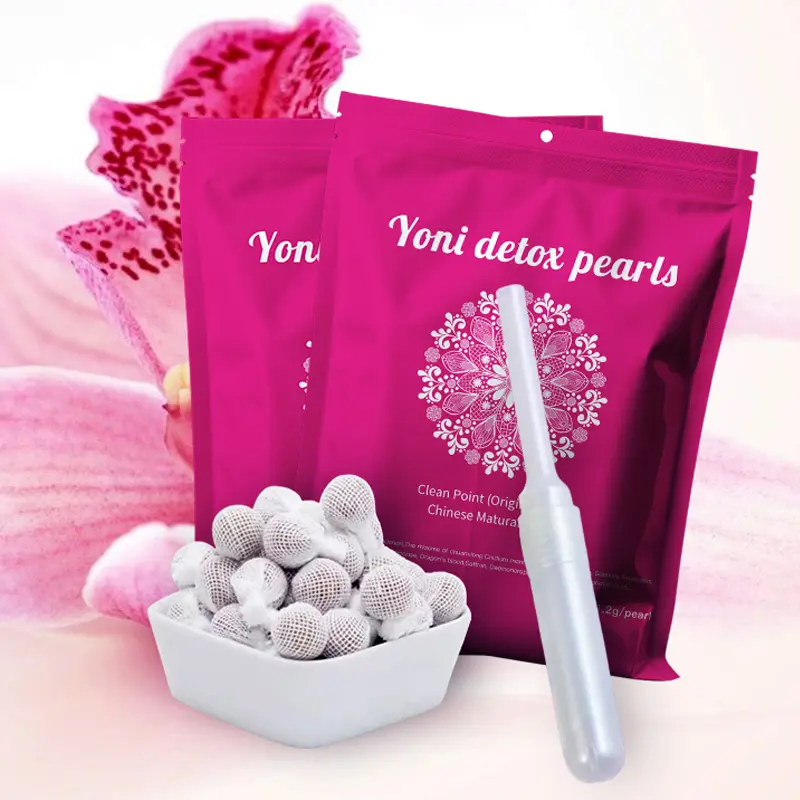Organic Yoni Detox Pearls Kit with 3 Solid Pearls & Applicator - Soothing Daily Intimate Cleanser for Hydrating, Non-Medical Perineal Care, Gifts For Women