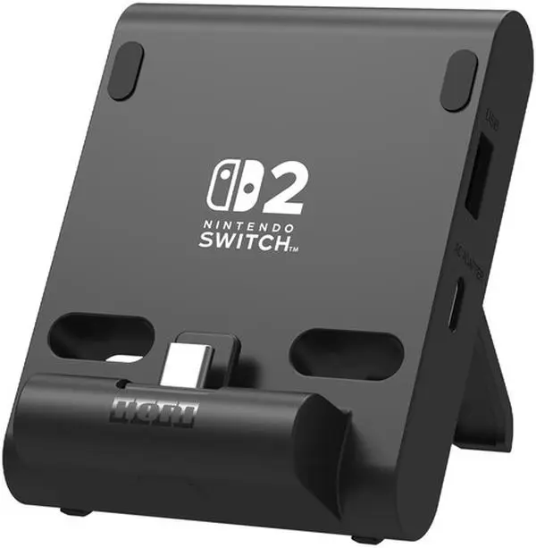 Switch 2 Accessory:  HORI PlayStand Dual USB - Black:  Officially Licensed by Nintendo  [GAMES ACCESSORIES]