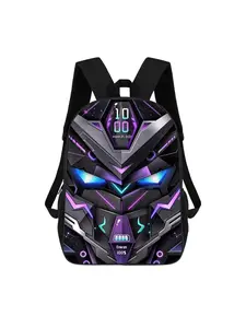 Cool Mask Pattern Backpack: Casual Unisex Bag - Lightweight, Zipper Design, Adjustable Straps, Vibrant Printed Colors, Simple and Multifunctional Travel Backpack, Trendy Backpack