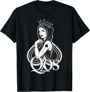 Qos Queen Of Spades T-Shirt | Unisex Cotton T-Shirt | Unique Gift Tee
