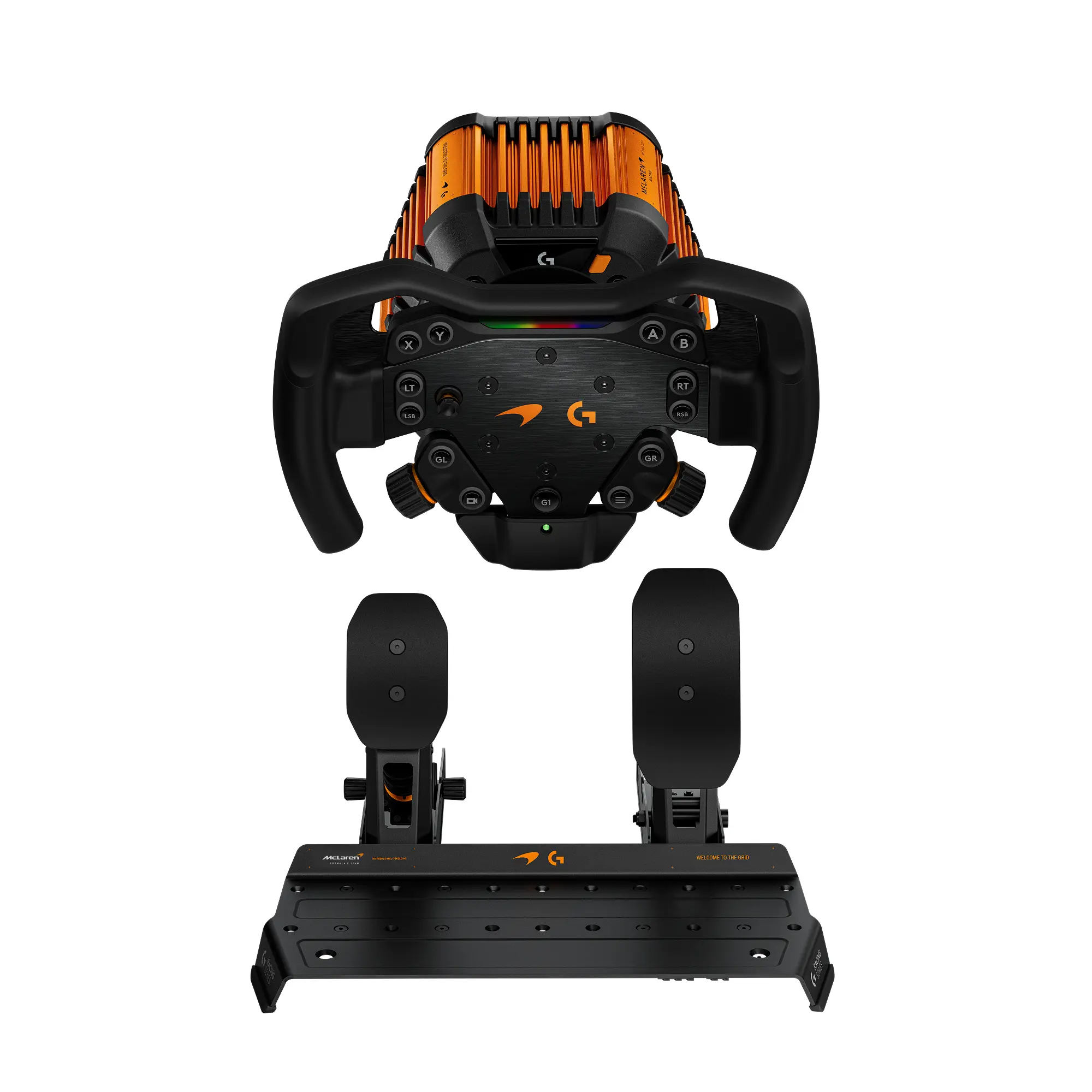 Logitech G RS50 McLaren Racing Bundle, Direct Drive Wheel Base, TRUEFORCE, RS Formula Wheel, Load Cell RS Pedals