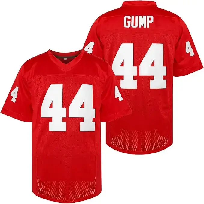 Forrest Movie Football Jersey #44 Gump - Vintage Red Stitched Game Day Movie Costume Shirt