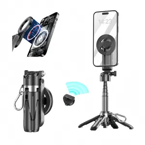 Foldable Multifunctional magnetic selfie stick phone tripod, can simulate camera photography, content creator tools, very suitable for travel
