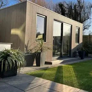 Pale Oak & Black Teak Outdoor Cladding Panels – European Style Siding Boards with Modern 3D Textured PVC Wall Cladding | Waterproof Decorative Wall Panels for Interior & Exterior Feature Walls, Home Facades & Luxury Decor