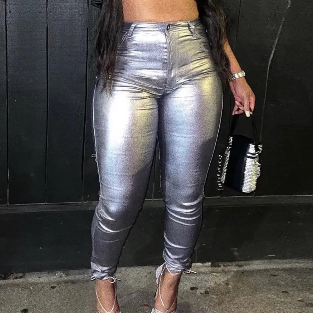 Metallic pants womenswear Bottom Metallic pants womenswear Bottom