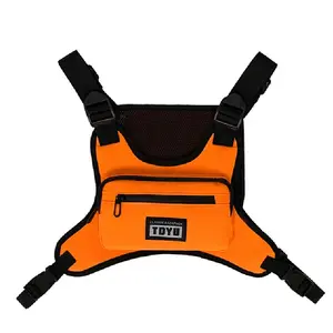 Fashion Men's Oxford Chest Packs 2024 New High Quality Nylon Unisex Chest Rig Bags Hip Hop Multi-pocket Tactical Vest Backpack, Hip Hop Style, Unisex Fit