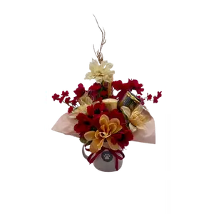 Paw-prints on Your Heart Ceramic Mug Gift Set with Toblerone Chocolate Ghirardelli Truffles & Yankee Candle Vanilla Cupcake for New Pet Parents