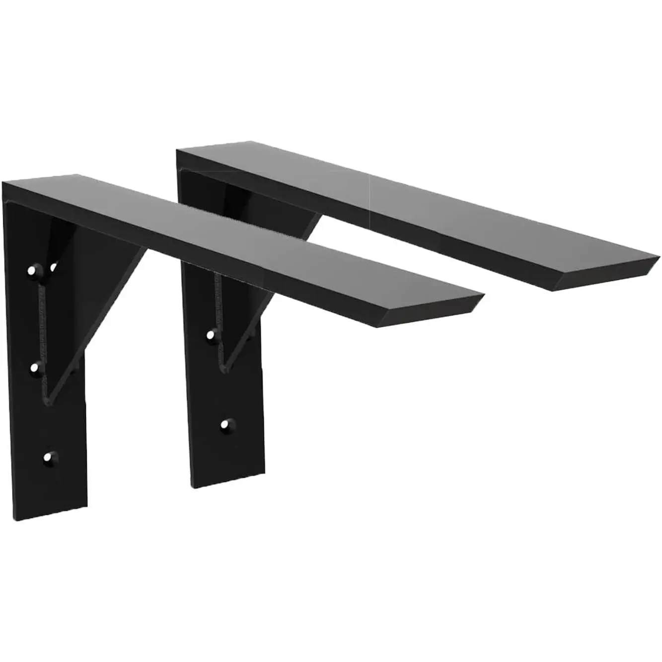 Heavy Duty Shelf Brackets 2 Pack 14" x 10" x 2 1/4" Steel Countertop Support Bracket L Brackets Mantel Bracket for  Granite Quartz Countertop