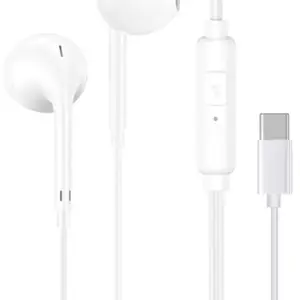 Original OEM USB-C Type C Wired Headphones Earbuds for iPhone 16 15 Pro Max Plus