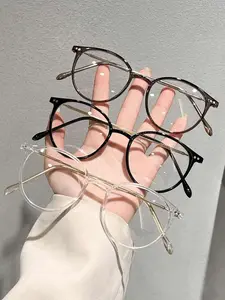 Unisex Simple Style Plain Color, Trendy Casual Eyeglasses for Everyday Use, Fashion Accessories for Outdoor Activities, Fashionable Frames Glasses