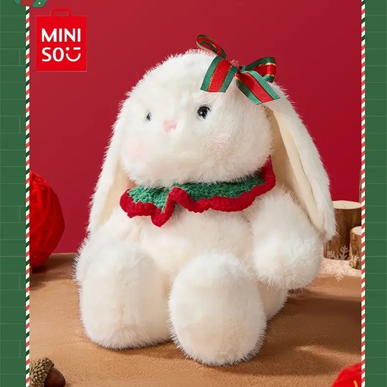 MINISO Tani Rabbit Sitting Stuffed Toy - Cute Stuffies, Huggable Plushies, Soft Material, Ideal Christmas/Easter Gift, Bunny Collectible, Anthropomorphic Rabbit, Room Decor, Back to School Item, Soft Cuddly Gift