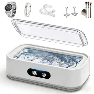 Ultrasonic Cleaner with 304 Stainless Steel Tank, 5 Timer Settings, Deep Cleaning Device for Jewelry, Glasses, Watches, Dentures, Retainers, Coins & Small Metal Parts