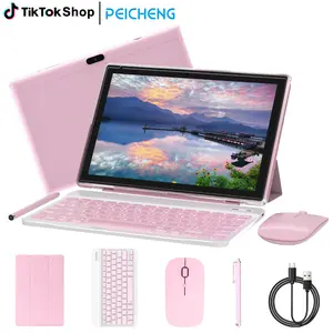 【SummerWins】10.1-inch Android 15 Tablet, 6GB physical RAM, 128GB ROM (1TB Expandable Max), Octa-Core, 2.0GHz, Dual Cameras 2MP+8MP, 6000mAh Battery, All-in-One with Keyboard, Mouse, Stylus, Case & Cable, tiktokshopmemorialday