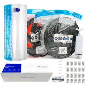 YOOPAI Filament Vacuum Bag Kit, Pack of 20 Filament Storage, Transparent Vacuum Bags 34 x 30 cm, 20 Desiccants, 10 Moisture Indicator Cards, 5 Sealing Clips and 1 Hand Pump Organiser