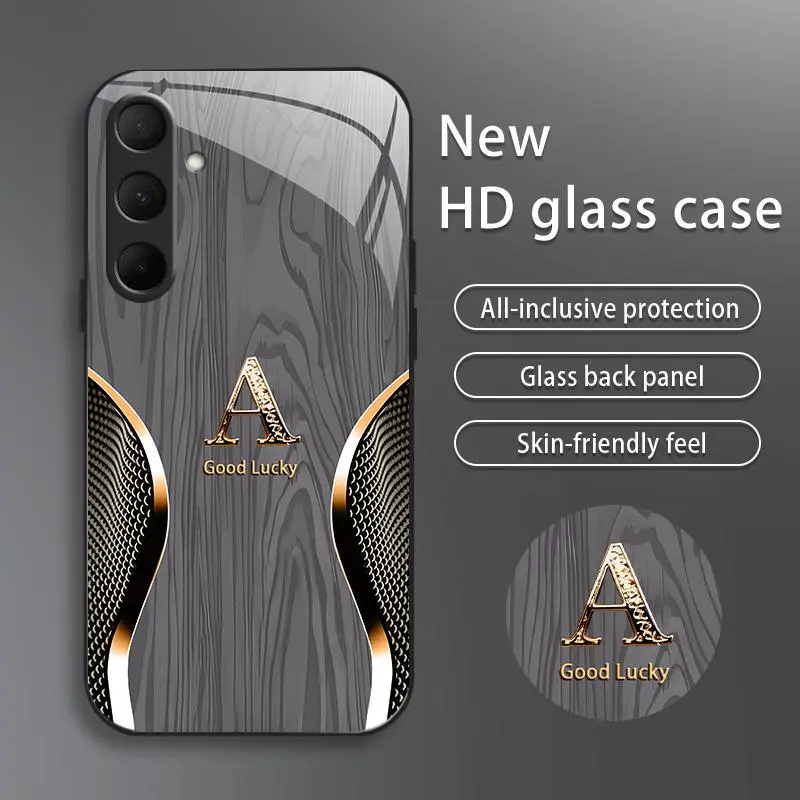 Suitable for [Galaxy S24] Brand new premium phone case, drop-proof and fingerprint-resistant，sophisticated and minimalist design, with 26 English letters to choose from YM99