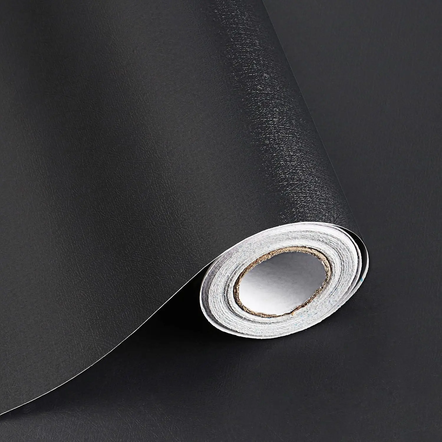 Black Peel and Stick Wallpaper Roll, 118"x17.7" Self-Adhesive Waterproof Removable Vinyl for Wall Covering, Countertop (Home Improvement Building Supplies)