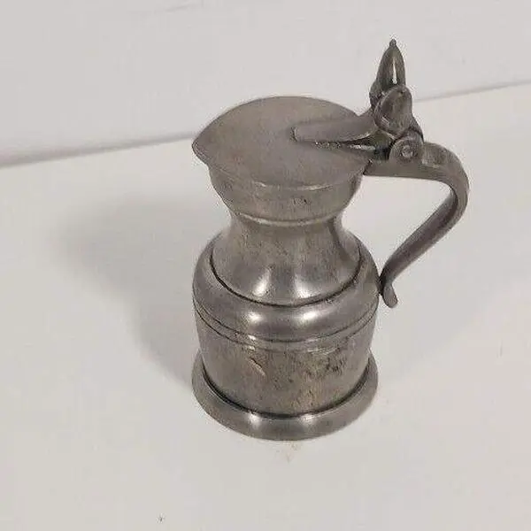 Pitcher Miniature Tin IN Lid IN Miniature Pewter Acorn Jug by Unbranded – Antiques:Other Antiques