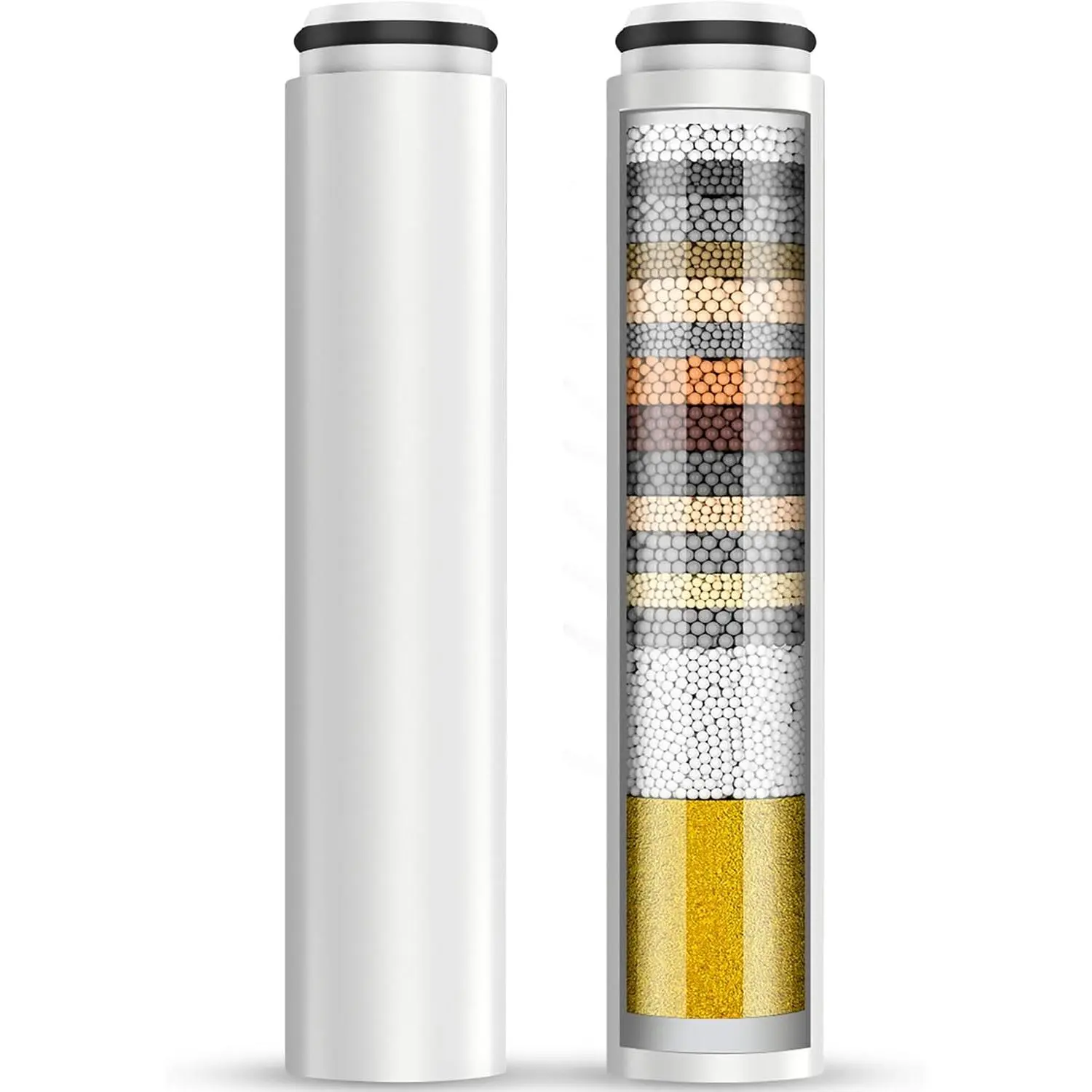 2 Pack Replacement Filters for Handheld Shower  - Water Softener Filters Beads for Hard Water - Remove Chlorine - Reduces Dry Itchy