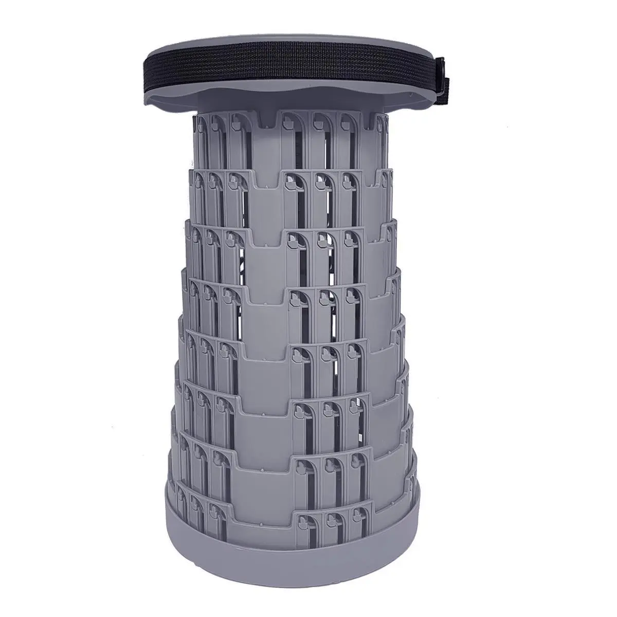 Aries Portable Telescoping Stool/Chair, Solid Gray