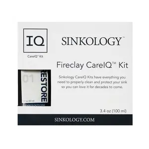 Sinkology Fireclay Sink Care IQ Kit – Daily Cleaner & Protective Treatment for White Farmhouse & Drop-In Sinks