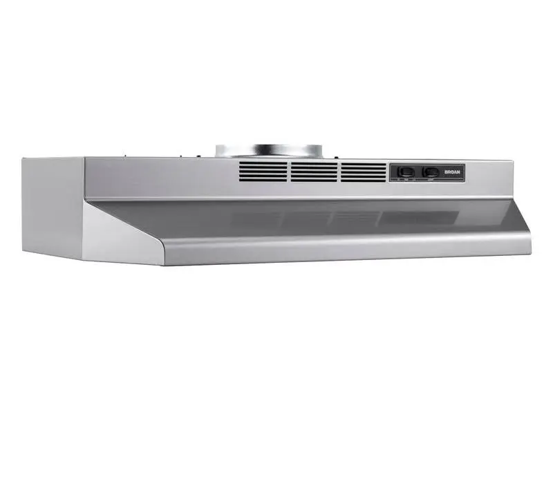 Broan F4036SF 36 in. Convertible Under-Cabinet Range Hood 230 Max Blower CFM, Stainless Finish