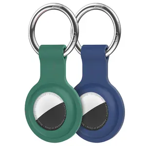 2-Pack Airtag Case with Keychain, Shockproof Dustproof Airtag Keychain for Apple Airtags, Pet Luggage Key Protection Accessories, Travel Gadgets, Smart Tag, Smart Key Finder