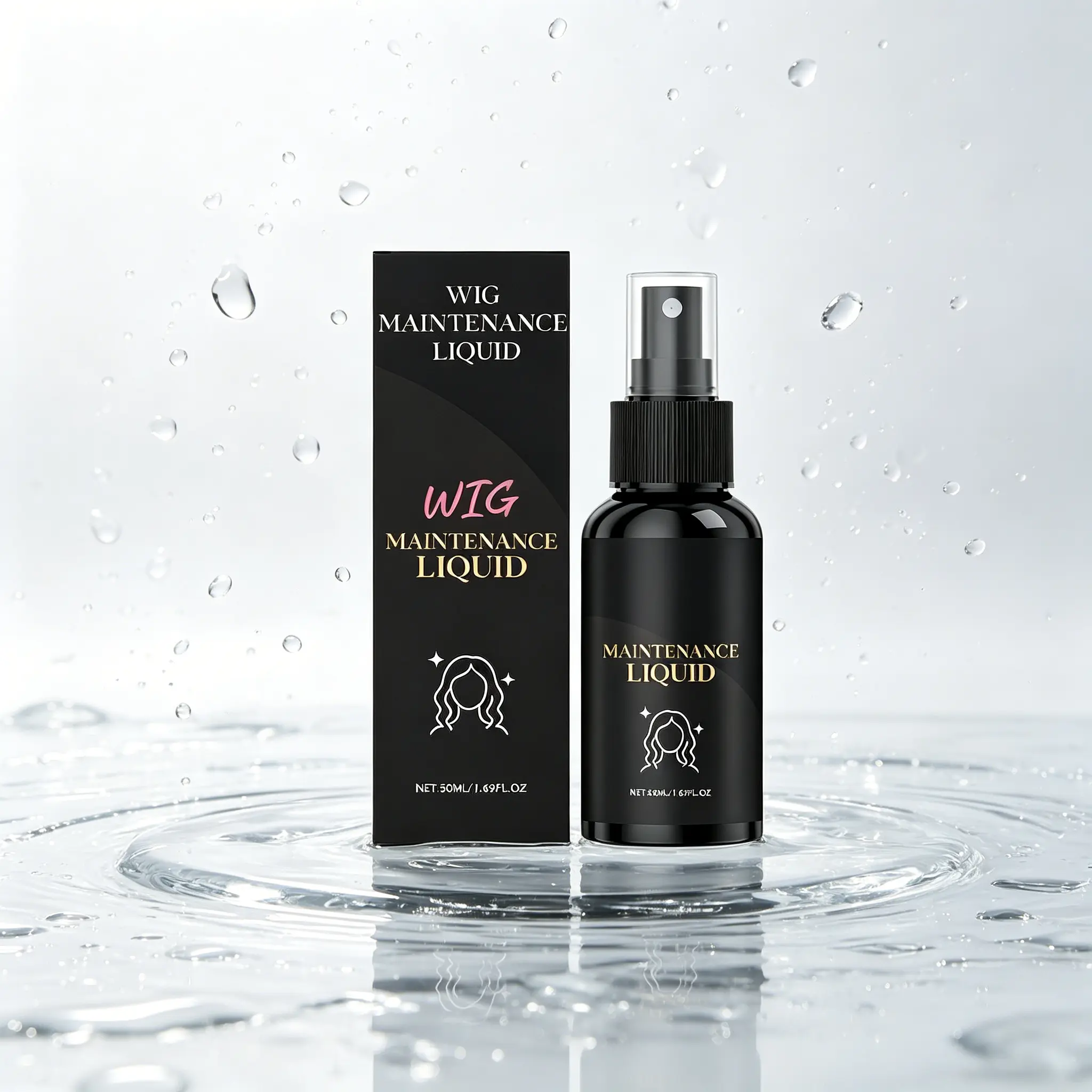 Wig Care Liquid 50ml – Gentle Wig Maintenance Spray for Synthetic & Human Hair Wigs, Daily Wig Care for Fresh, Soft Wigs