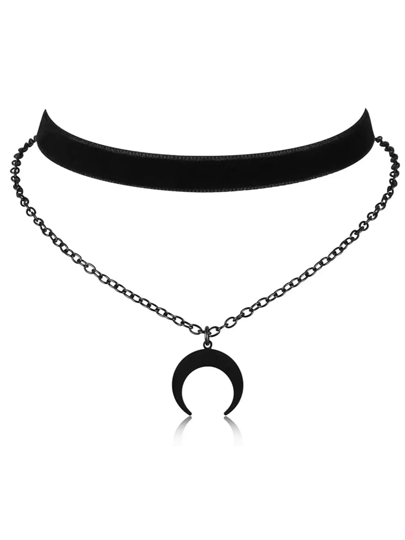 Gothic Choker, Choker Necklace for Women, Dainty Choker Necklace, Black Velvet Choker, Layered Necklace, Goth Jewelry for Women, Gothic Mystery Jewelry, Chain Choker, Chain Necklaces