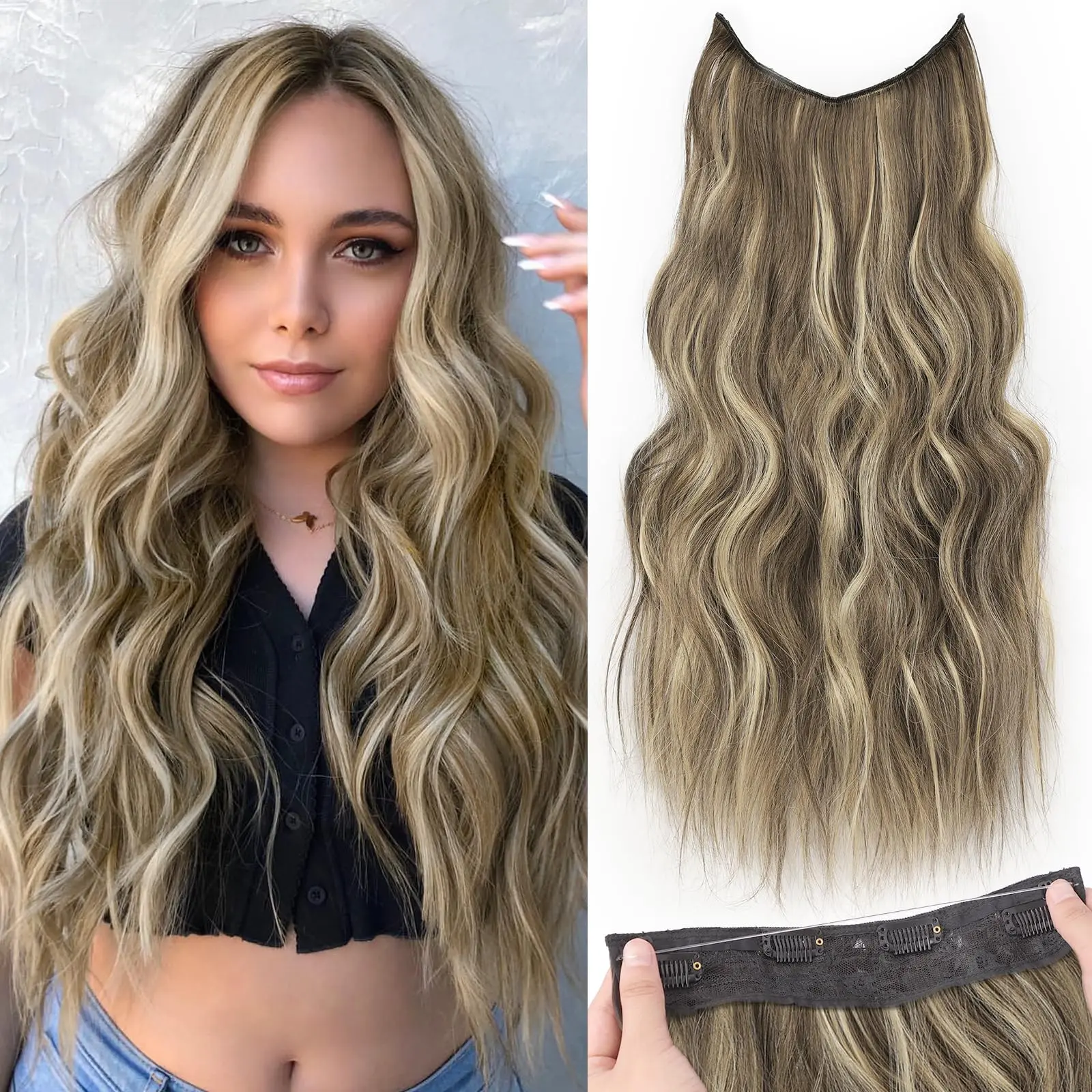 20Inch Medium Brown Ash Blonde