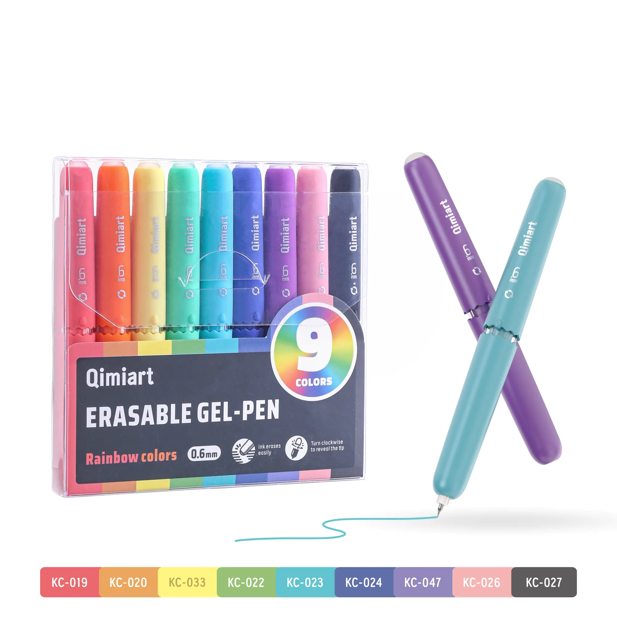 Languo Kc260 Erasable Gel Pens Set, Easy Erasing, Clean No Bleed Quick Dry Multi-Color Pens, Ideal for Note Taking & Drawing, Gel Ink Pen
